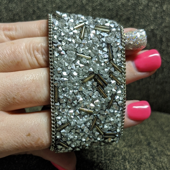 Express Silvertone Toggle Bracelet - Picture 1 of 4